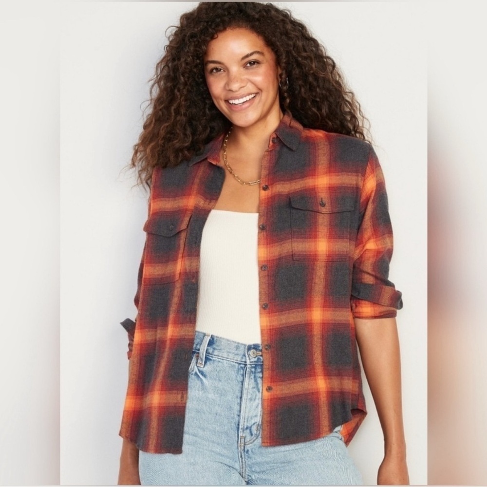 Old Navy The Boyfriend Shirt Taylor Swift Swiftie
Flannel Evermore Size Large - Picture 8 of 9